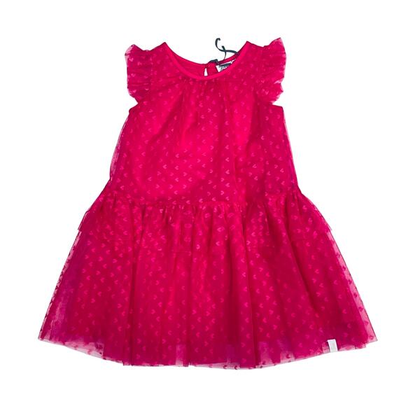 NWT Deux Par Deux Size 3 Azalea Pink Mesh Dress - Picture 1 of 7